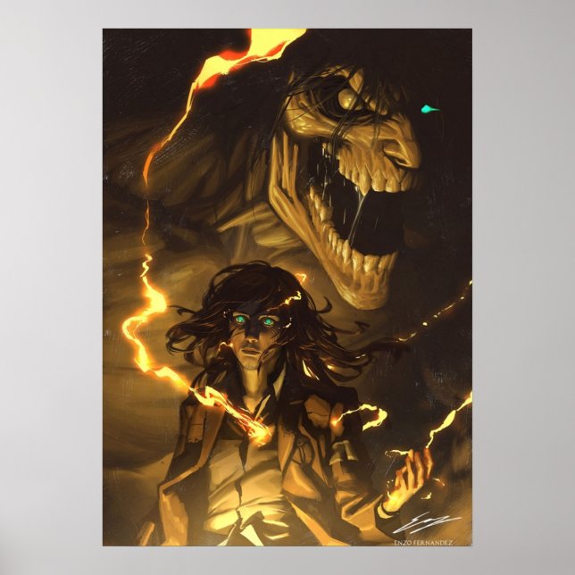 Eren Jaeger-deklarationen från Krig Poster (Framsidan)