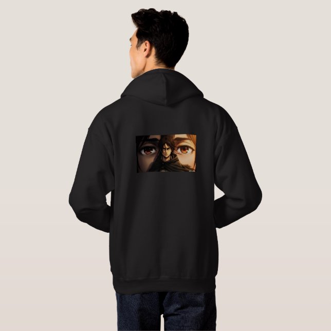Eren & Mikasa: Den sista blicken – Episk anime bak Hoodie (Hel baksida)