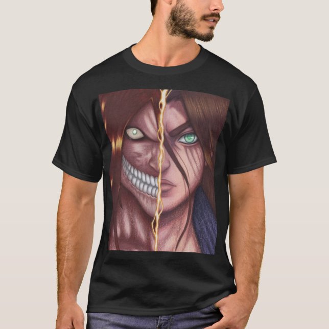 Eren Yeager ~ Attack Titan T Shirt (Framsida)