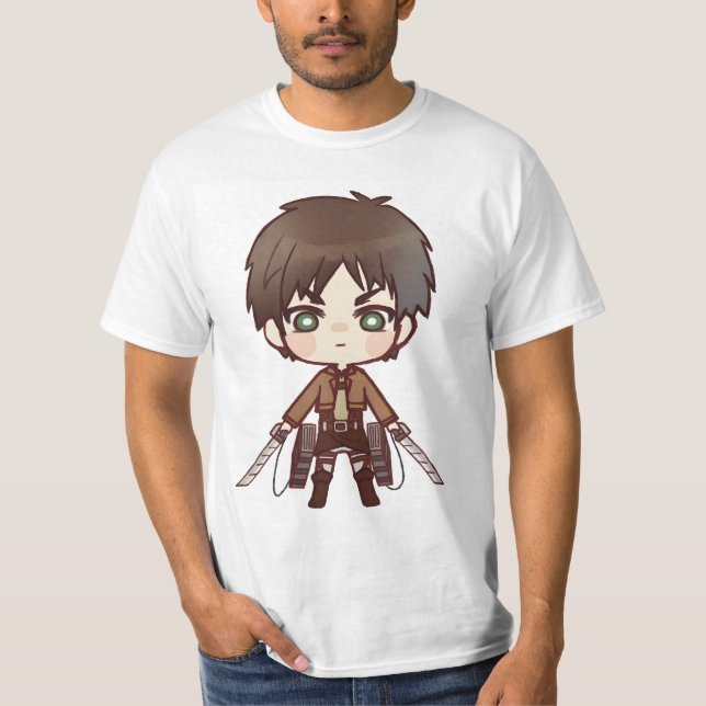Eren Yeager med svärd T Shirt (Framsida)