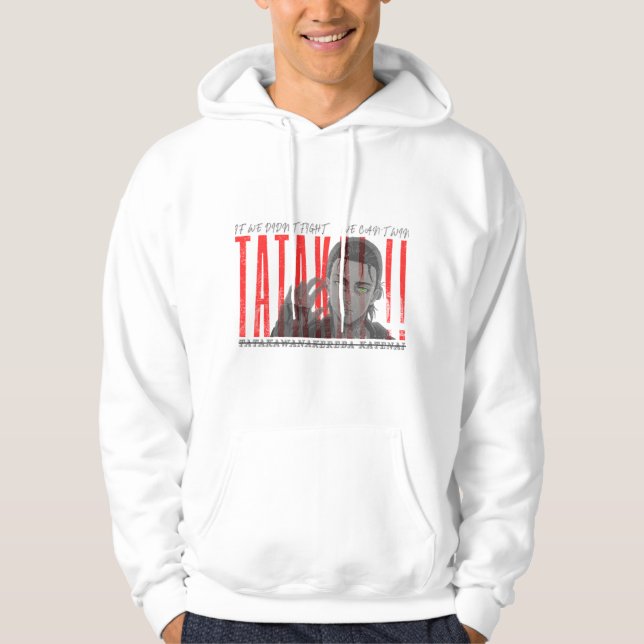 Eren Yeager Tatakai Hoodie (Framsida)