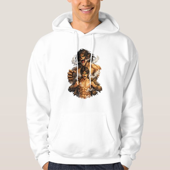 Eren Yeager – Titanform Attack on Titan Anime T-Sh Hoodie (Framsida)