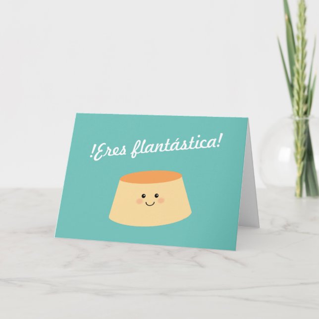 Eres flantástica pun tack för ditt spanska kort (Framsida)