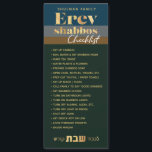 Erev Shabbos Checklist Magnetic Reminder<br><div class="desc">Vår Erev Shabbos Checklist Magnetic Reminder är en elegant, ett klokt sätt att se till att allt blir gjort med gott om tid att spara på Erev Shabbos! Vi tänder aldrig ljusskabborljus innan vi kör ner på den här listan. Innehåller utrymme för att du ska kunna anpassa dig till din...</div>