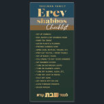 Erev Shabbos Checklist Magnetic Reminder<br><div class="desc">Vår Erev Shabbos Checklist Magnetic Reminder är en elegant, ett klokt sätt att se till att allt blir gjort med gott om tid att spara på Erev Shabbos! Vi tänder aldrig ljusskabborljus innan vi kör ner på den här listan. Innehåller utrymme för att du ska kunna anpassa dig till din...</div>