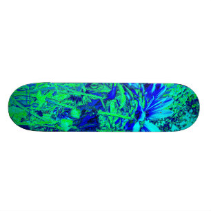 Erfar den gröna blommigten för blått skateboard bräda 20 cm