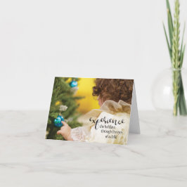 Erfara helgdagar till och med ögonen av ett barn kort