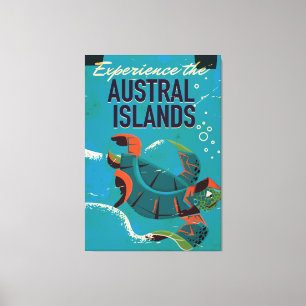 Erfarenhet från Australöarna vintage resor Canvastryck