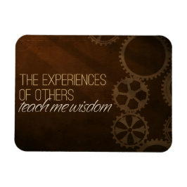 "Erfarenhet lär visdom" Motiveringsbekräftelse Magnet