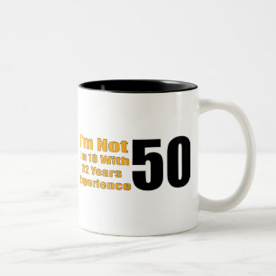 Erfarit 18 åriga 50th födelsedaggåvor Två-Tonad mugg