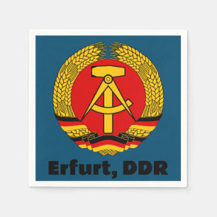 Erfurt, DDR, GDR, Erfurt, Öster Tyskland Ossi Pappersservett