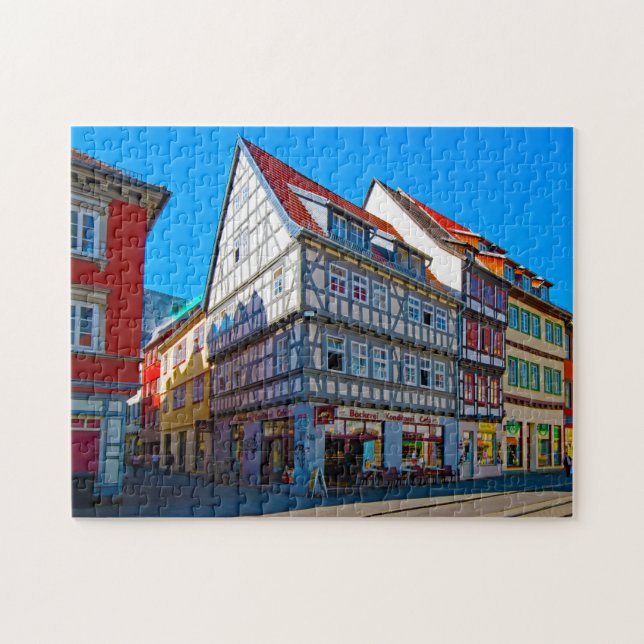 Erfurt Thüringen Tyskland. Pussel (Horisontell)