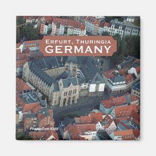 Erfurt, Thuringia Tyskland Photo Souvenir Magnet