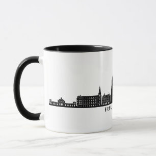 ERFURT Thuringia Tysklandare City Skyline Silhouet Mugg
