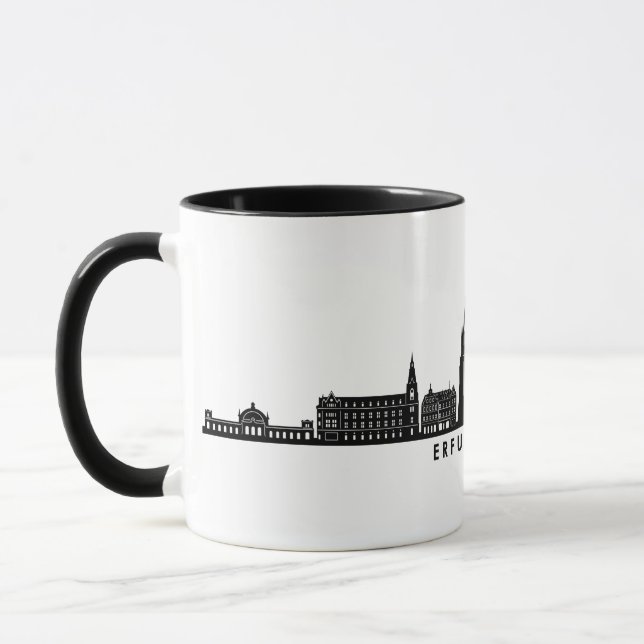ERFURT Thuringia Tysklandare City Skyline Silhouet Mugg (Vänster)