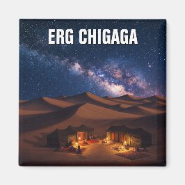 Erg Chigaga Marocko Resa Night Milky way Magnet