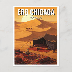 Erg Chigaga Marocko Travel Vykort