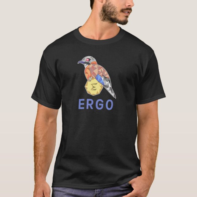 ERGO Crypto Decentralized Blockchain ERGONAUT ERGO T Shirt (Framsida)