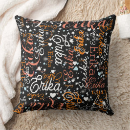 Erias eget namn, Cute Hearts och Stars Black Kudde