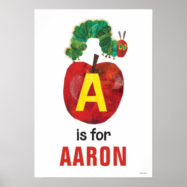 Eric Carle | A är för äpple Poster (Framsidan)