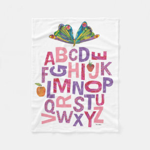 Eric Carle Alphabet Butterfly Mönster Fleecefilt
