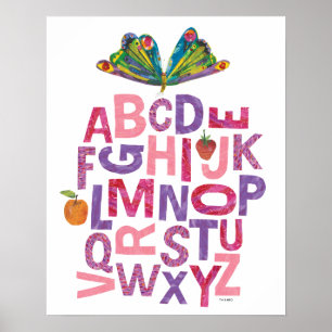 Eric Carle Alphabet Butterfly Mönster Poster