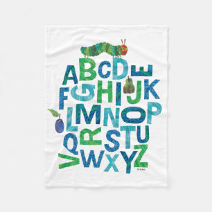 Eric Carle   Alphabet Caterpelare Brev Mönster Fleecefilt
