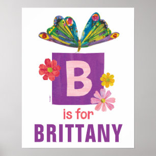 Eric Carle B är för fjäril Poster