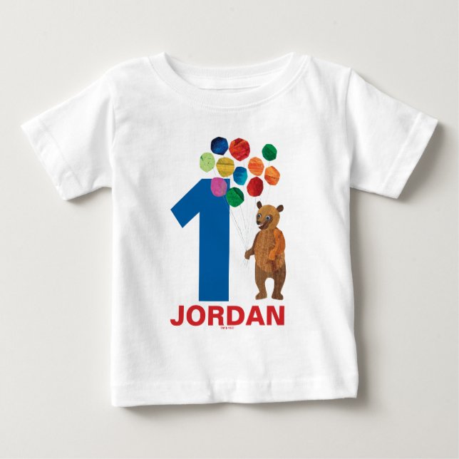 Eric Carle | Björn - Beary Grattis på födelsedagen T-shirt (Framsida)