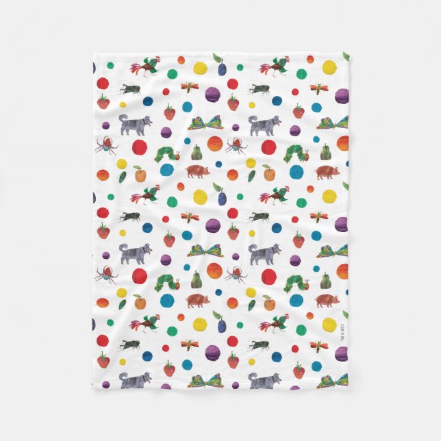 Eric Carle | Eric Carle Animals Mönster Fleecefilt (Framsidan)