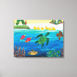 Eric Carle Färgfylld dammscen Canvastryck