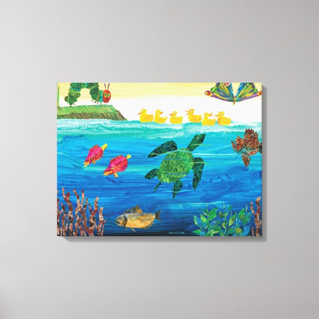 Eric Carle | Färgfylld dammscen Canvastryck (Framsida)