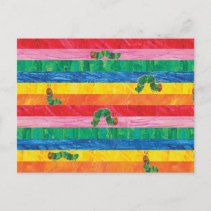 Eric Carle Fjärilregnbågsrandigt Mönster Vykort