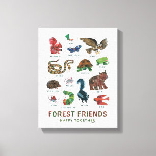 Eric Carle Forest Friends Lycklig tillsammans Canvastryck
