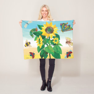 Eric Carle Garden Flower Scene Fleecefilt