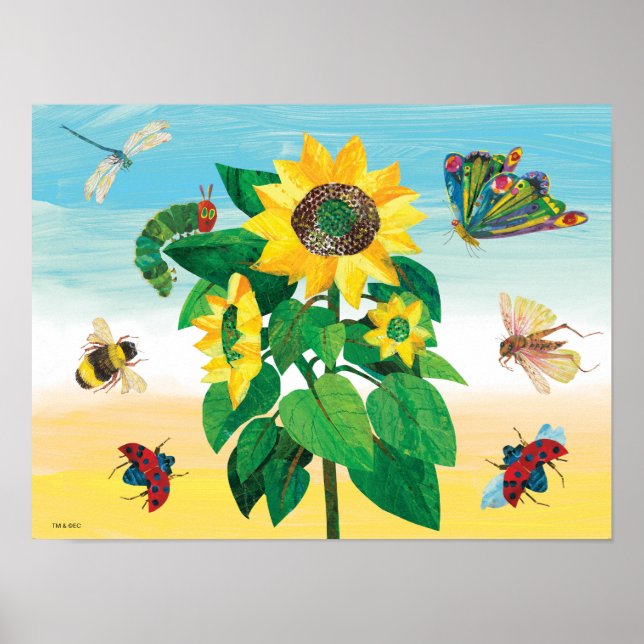 Eric Carle | Garden Flower Scene Poster (Framsidan)