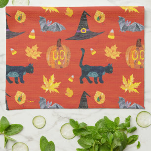 Eric Carle Katerpelaren Halloween Mönster Kökshandduk