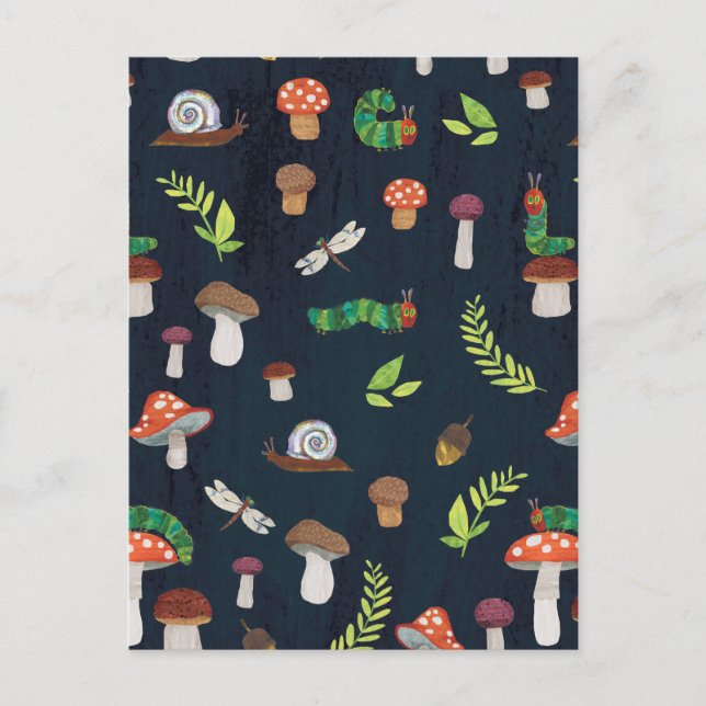 Eric Carle | Kryp och svampar Mönster Vykort (Framsida)