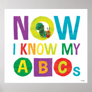Eric Carle Nu känner jag till mina ABC-kort Poster