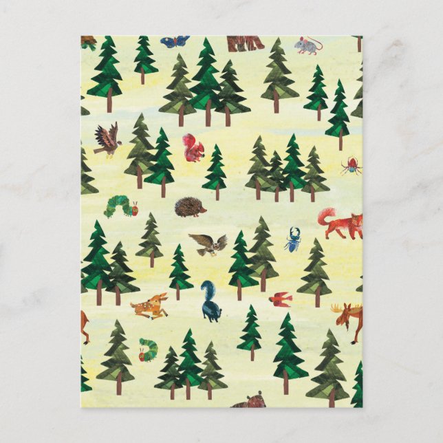 Eric Carle | Redot Forest Roligt Mönster Vykort (Framsida)