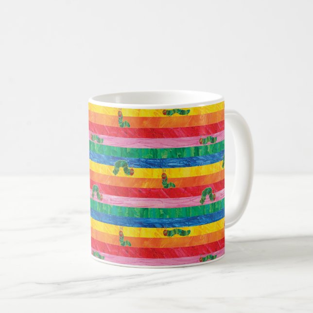 Eric Carle | Regnbåge i Rand Mönster Kaffemugg (Framsida höger)