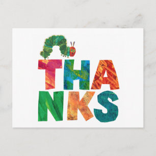 Eric Carle Tack snatterlarv Vykort