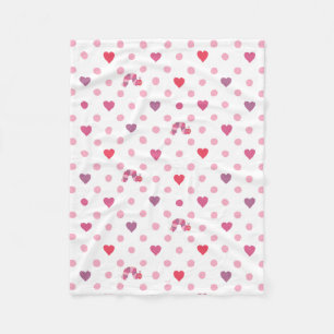 Eric Carle Valentine Heart Polka Dot Mönster Fleecefilt