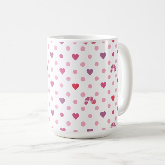 Eric Carle | Valentine Heart Polka Dot Mönster Kaffemugg (Framsida höger)