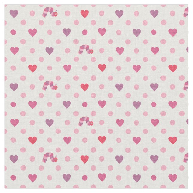 Eric Carle | Valentine Heart Polka Dot Mönster Tyg (Närbild)
