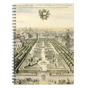 Eric Dahlbergh:s flygvy över Formal Garden Anteckningsbok
