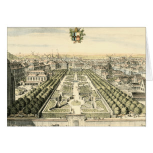 Eric Dahlbergh:s flygvy över Formal Garden Hälsningskort