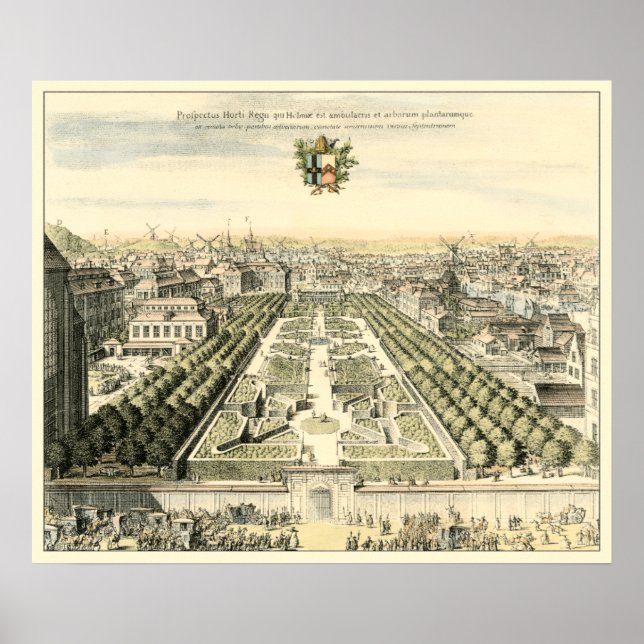 Eric Dahlbergh:s flygvy över Formal Garden Poster (Framsidan)
