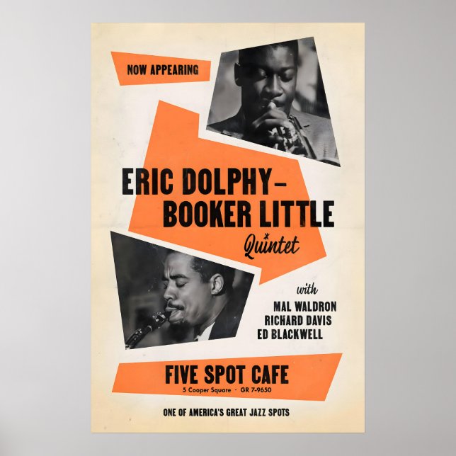 Eric Dolphy - Booker Little jazzaffisch - Five Poster (Framsidan)