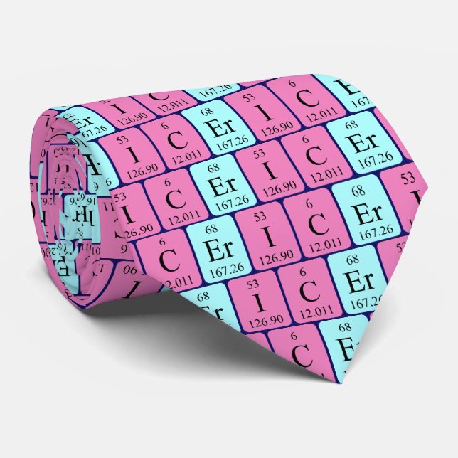 Eric periodiskt bord namn tie slips (Rullad)